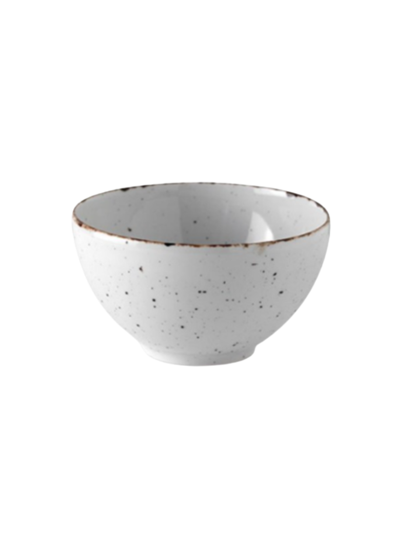 Dubuo 14 cm. 600cc Dots baltas porcel.