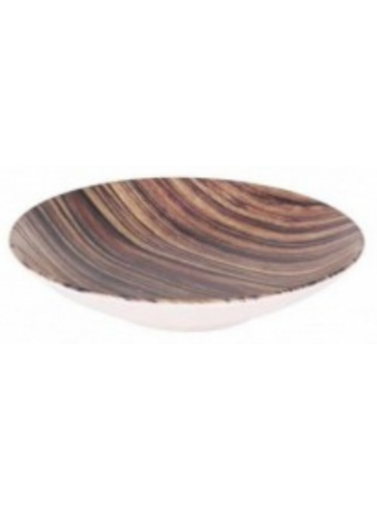 Lėkštė gili medžio imitacija PASTA HERMESø22x4,5cm, keram.