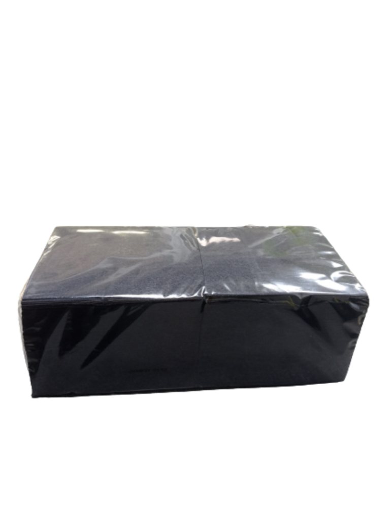 Servetėlės 24 cm 2 sl, juodos (200)