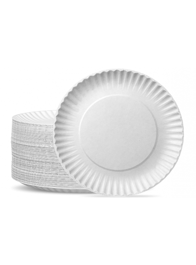 Vienk. lėkštės 18 cm  popierinės Clay (100)