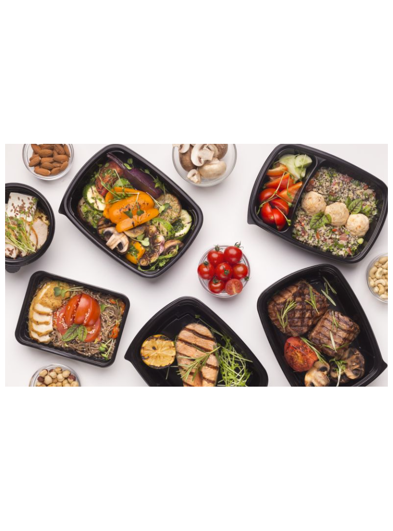 Disposable resealable containers DF (2 parts, 227 x 178 x 60 mm., 1 pc.)