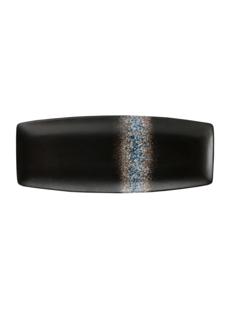 Rectangular plate 37x14 cm Moon Blu porcelain