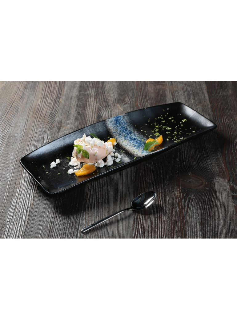 Lėkštė stačiakampė 37x14 cm Moon Blu porceliano