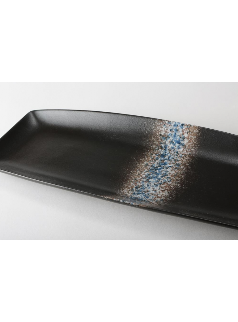 Lėkštė stačiakampė 37x14 cm Moon Blu porceliano