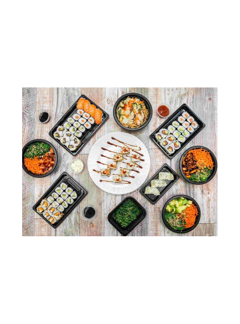 Vienk. dėžutė sushi 18x12x2