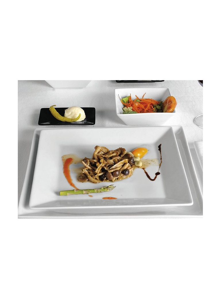 Lėkštė STONEWARE MING II (balta, kvadratinė 26 x 26 x 2,5 cm.)