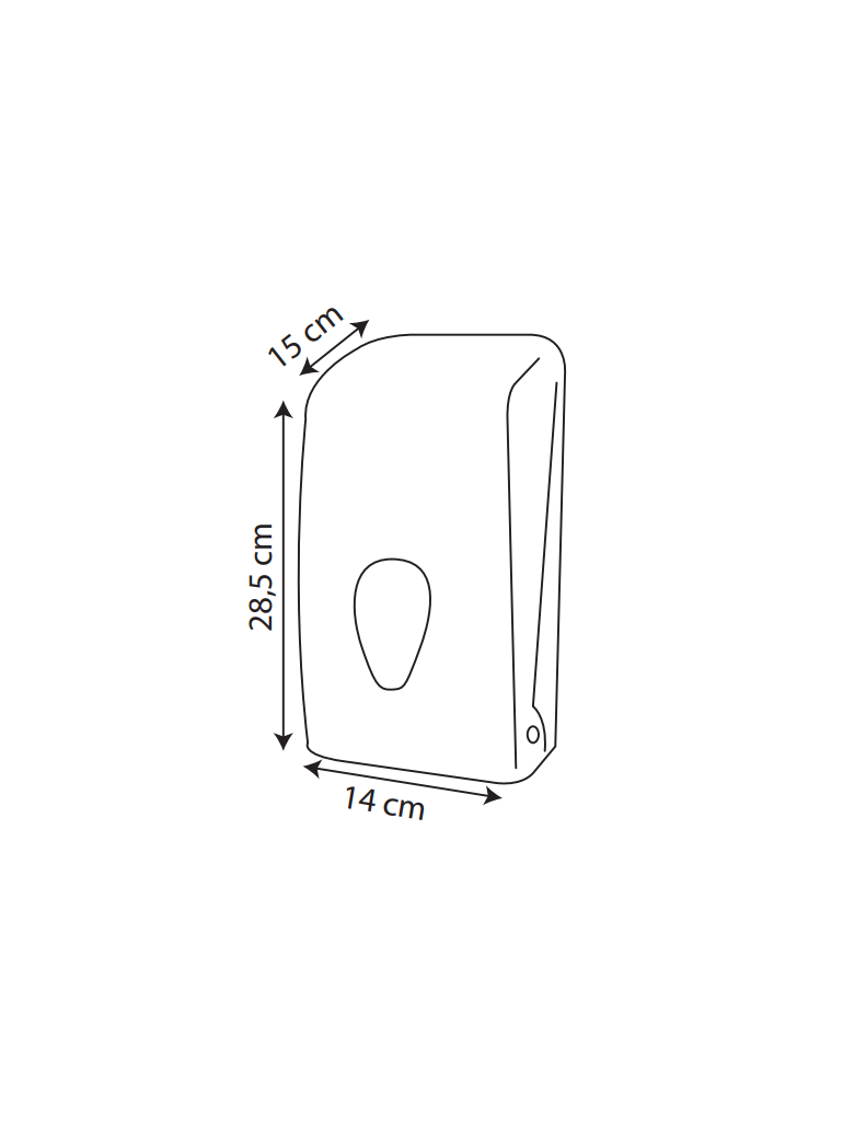 Dozatorius rankšluosčiui rulonais M baltas (100 - 140 m. rulonams)
