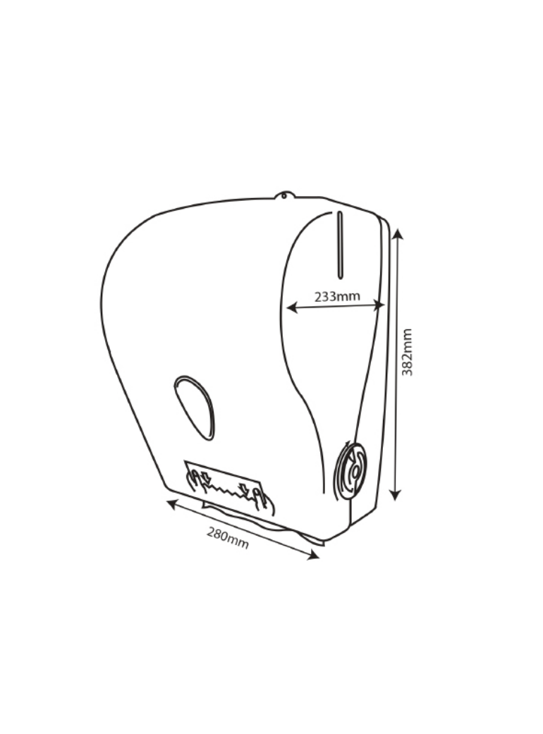 Dozatorius rankšluosčiui rulonais Autocut juodas