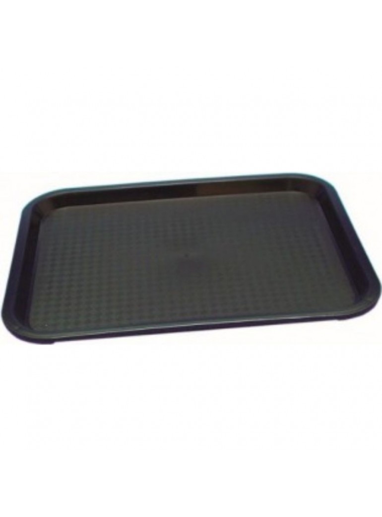 Padėklas 42 x 31 cm. stačiakampis, plast. juodas