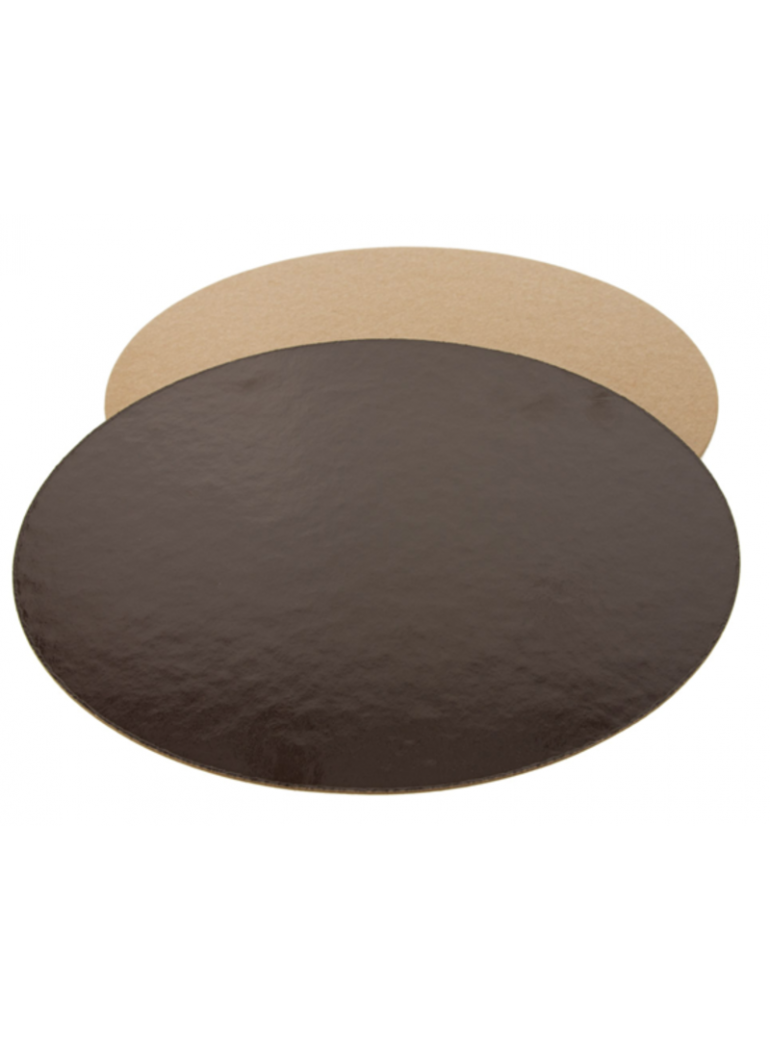 Padėkliukas po tortu 24 cm. dvipusis auks/ruda