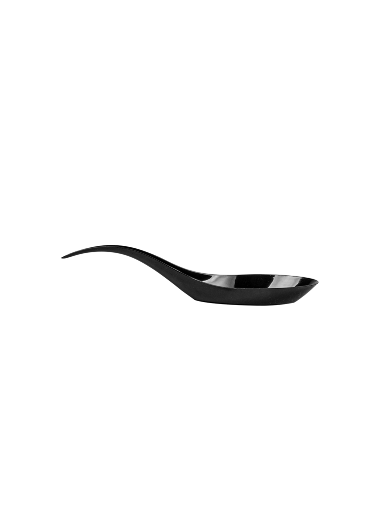Vienkartinis indelis degustacinis šaukštas (juodas, 12 x 3,20 cm., 100 vnt.)