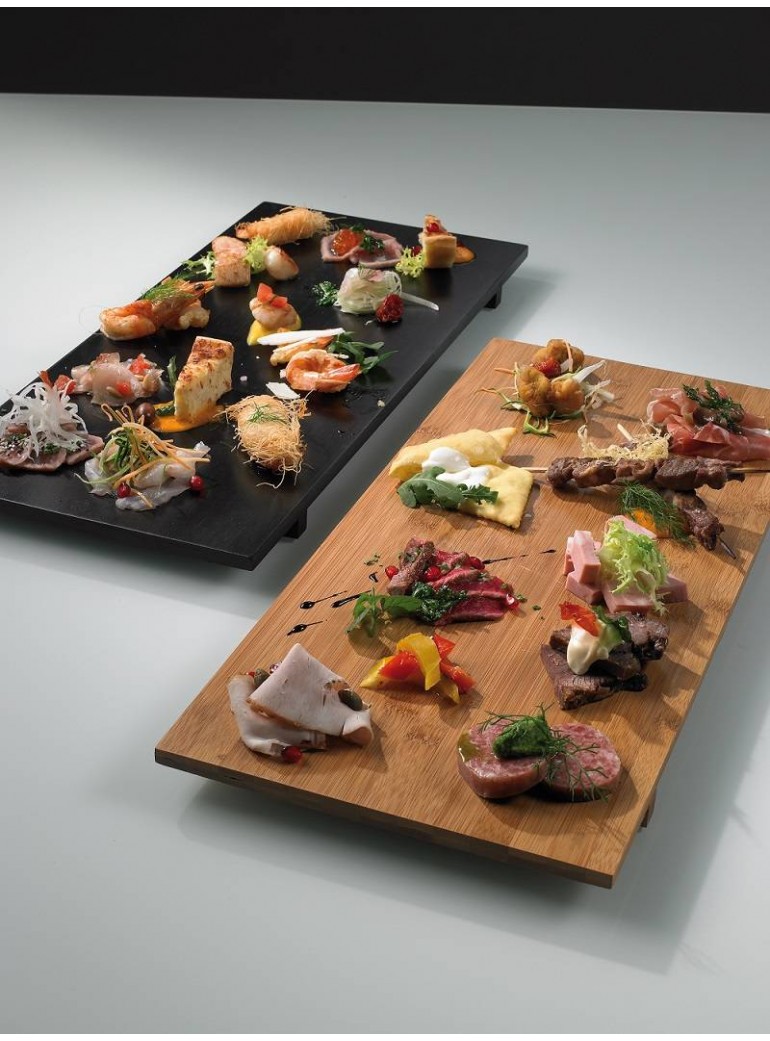 Padėklas pateikimo juodas 50 x 23 x 2,5 cm.