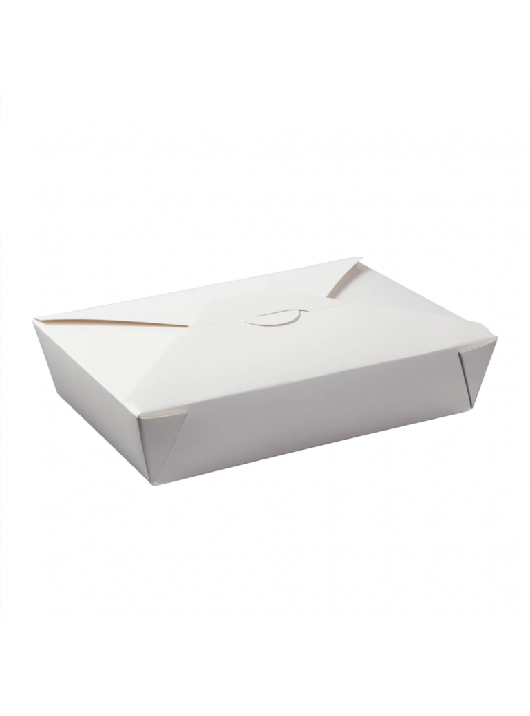 Disposable paper snack box (white, 1500 ml., 100 pcs.)