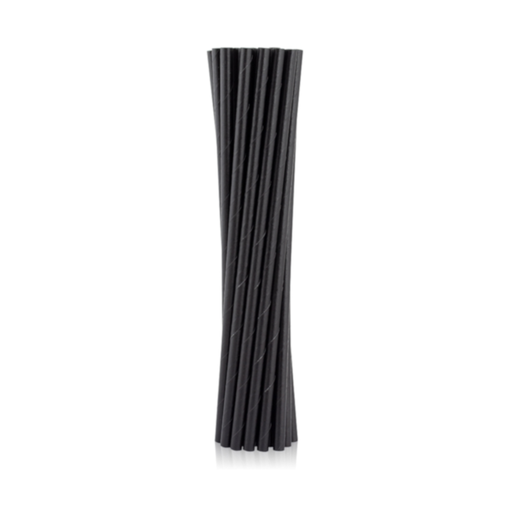 Straws black (paper Ø6 x...