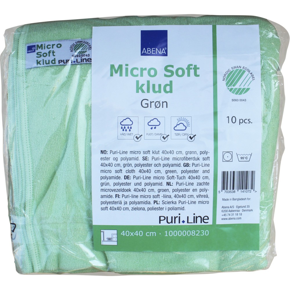 Šluostė mikrofibrinė (40 x 40 cm., žalia)