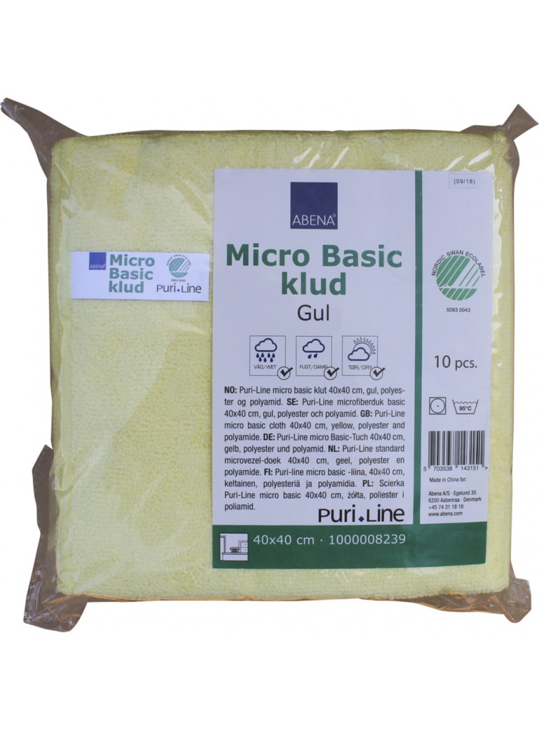 Šluostė mikrofibrinė (40 x 40 cm., geltona)