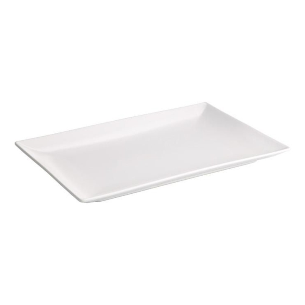 Plate STONEWARE MING II (white, rectangular 30 x 20 x 2.5 cm.)