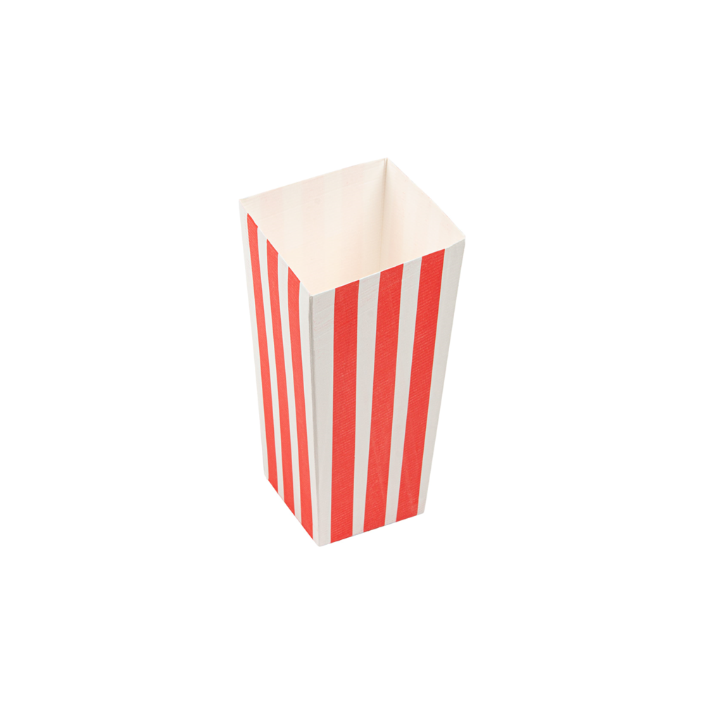 Vienkartinė dėžutė THEPACK STRIPES spragėsiams (1 l., 6,5 x 8,7 x 17,4 cm., 100 vnt.) Vienkartinė dėžutė THEPACK STRIPES spragėsiams (1 l., 6,5 x 8,7 x 17,4 cm., 100 vnt.)