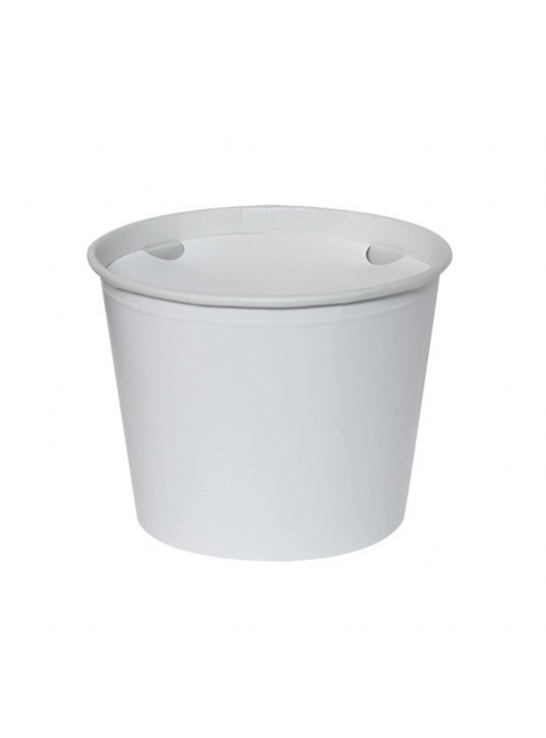 Disposable paper bucket with lid (2950 ml., 27 pcs.)