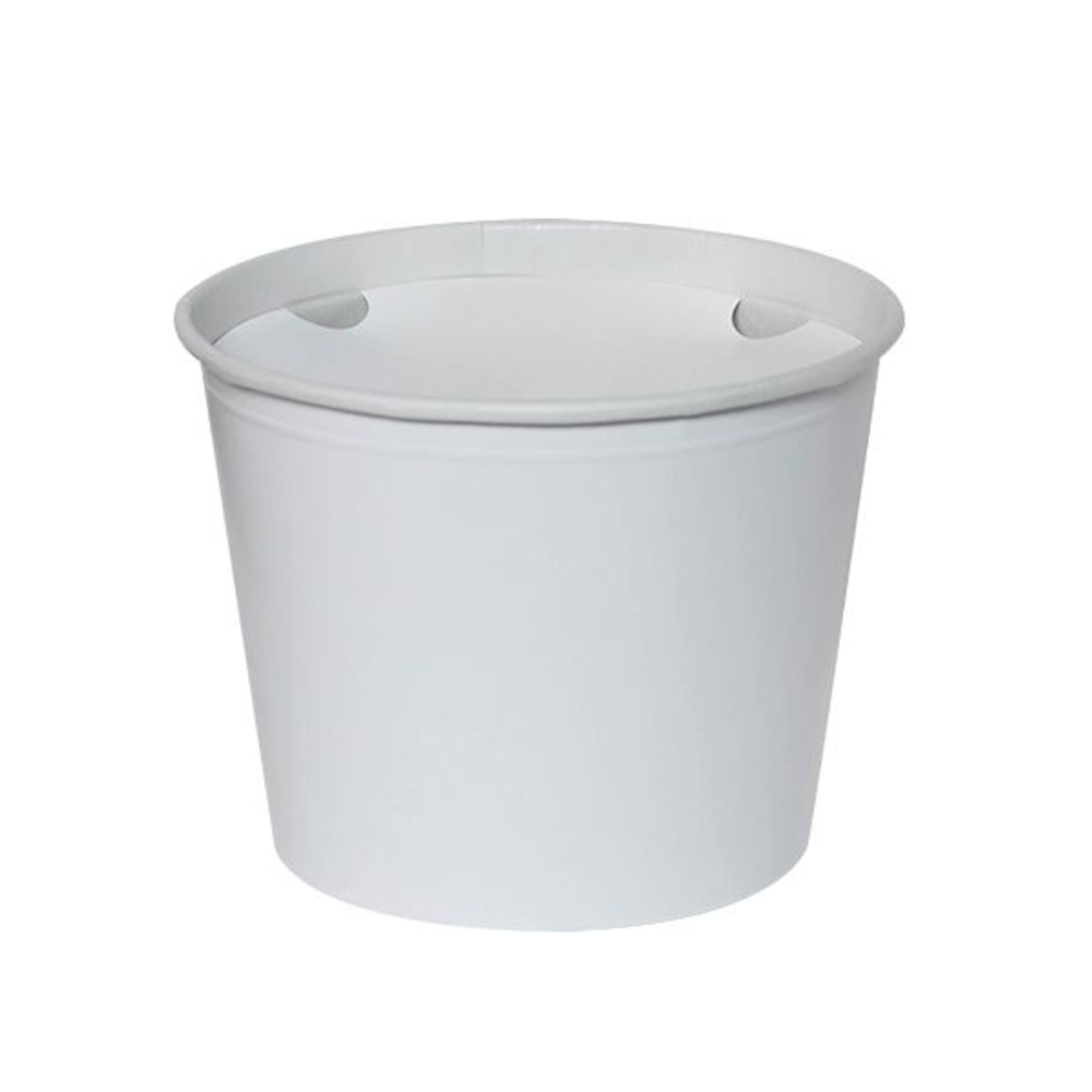 Disposable paper bucket with lid (2950 ml., 27 pcs.)
