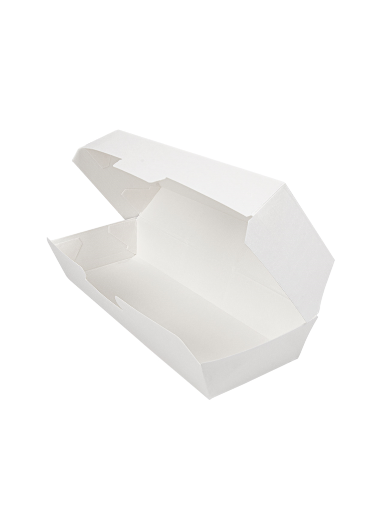 Dėžutė THEPACK HOT DOGS (balta, 23,2 x 9 x 6,3 cm., 50 vnt.)