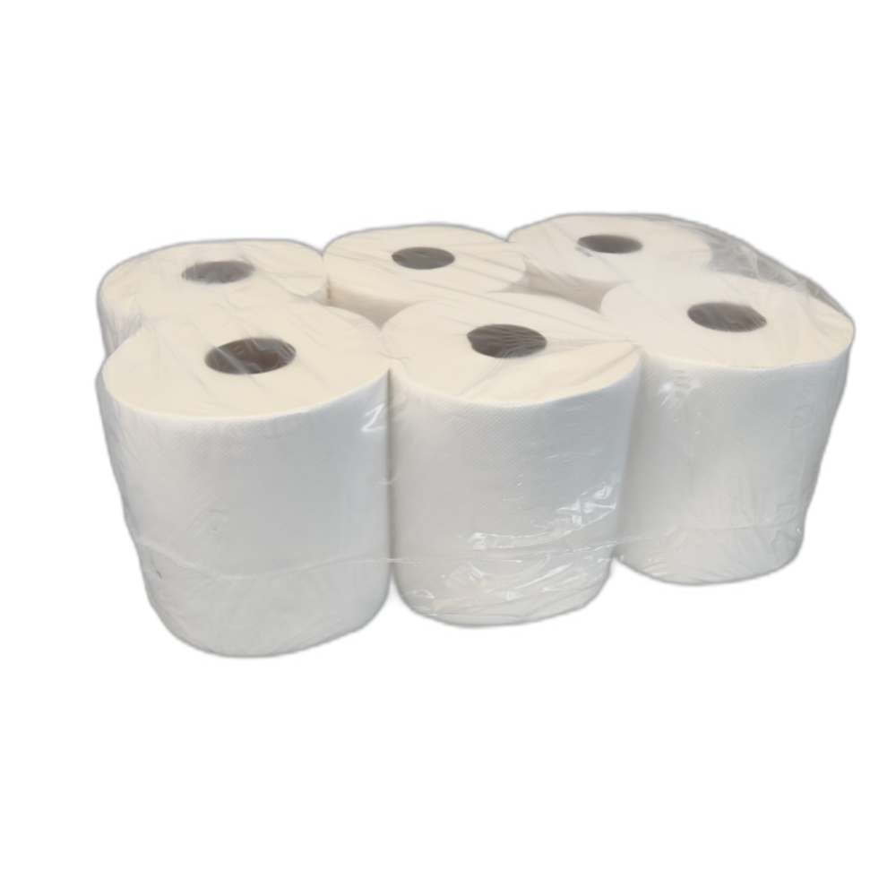 Paper towels in rolls, cellulose (2 layers, 100 m, 6 pcs.) Paper towels in rolls, cellulose (2 layers, 100 m, 6 pcs.)