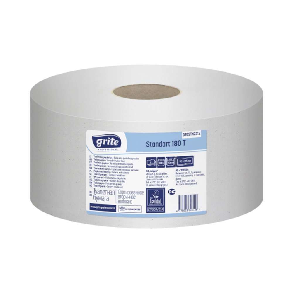 Toilet paper GRITE STANDART 180T (2 ply, 180 m) Toilet paper GRITE STANDART 180T (2 ply, 180 m)