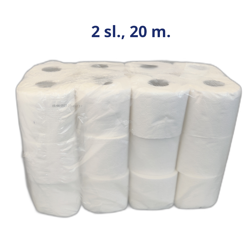 Toilet paper cellulose (2 ply, 20 m, 24 pcs.) Toilet paper cellulose (2 ply, 20 m, 24 pcs.)