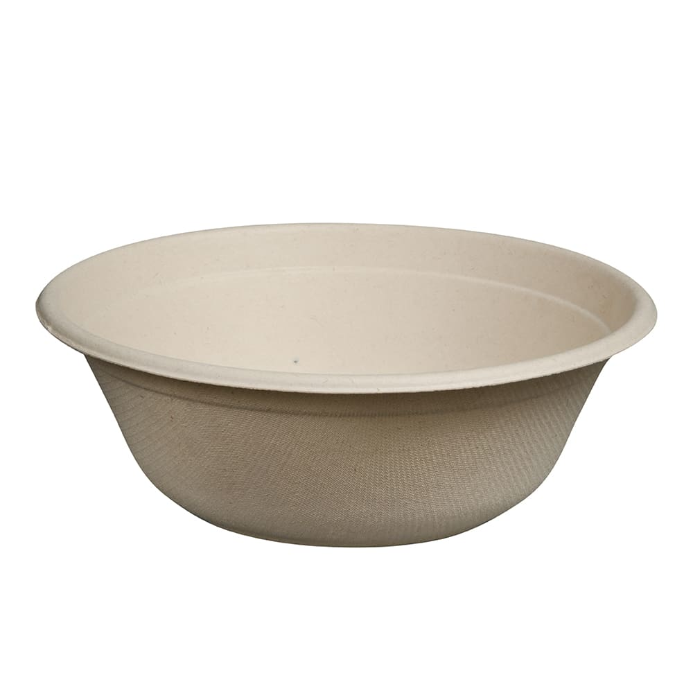 Vienkartinis dubuo iš cukranendrių (1200 ml., Ø20,4 cm., H7,1 cm., 50 vnt.)