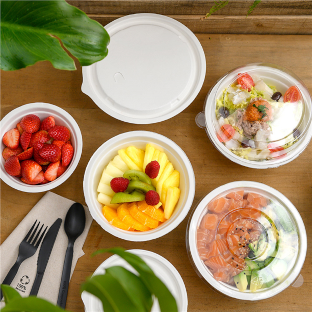 Vienkartinis dubuo iš cukranendrių (500 ml., Ø15,5 cm., H5,6 cm., 50 vnt.)