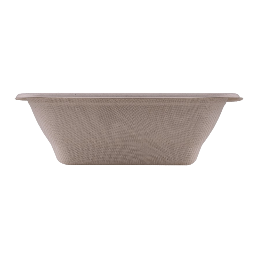 Vienkartinis keturkampis dubenėlis iš cukranendrių (750 ml., 18 x 18 x h5,4 cm., 50 vnt.)