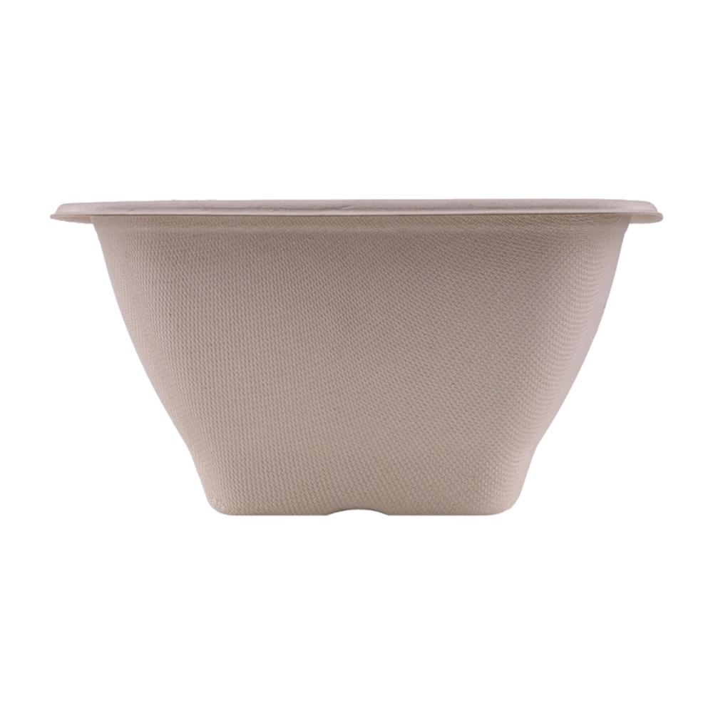 Disposable square cane bowl (1250 ml., 18 x 18 x h9 cm., 50 pcs.)