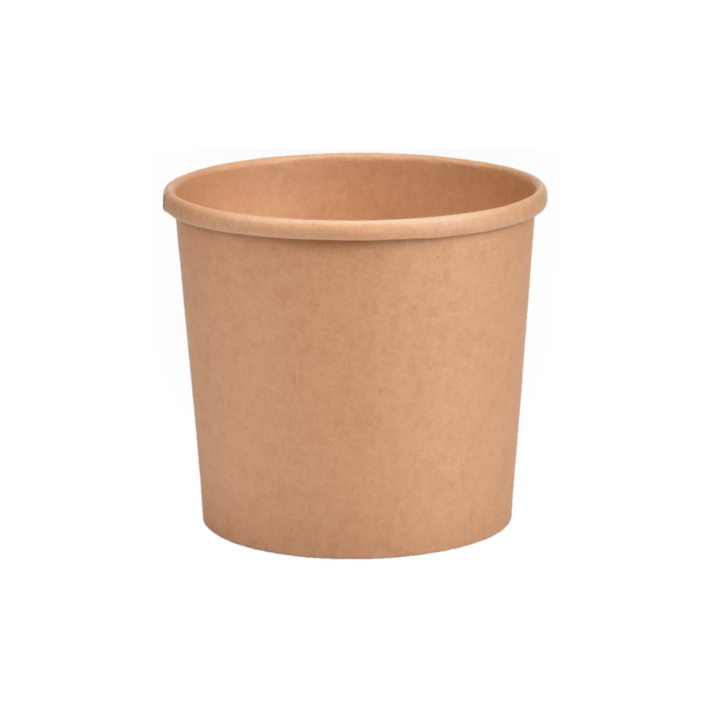 Vienkartinis indelis ECO SOUP (rudas, 360 ml., Ø7 cm., H8 cm., 50 vnt.).