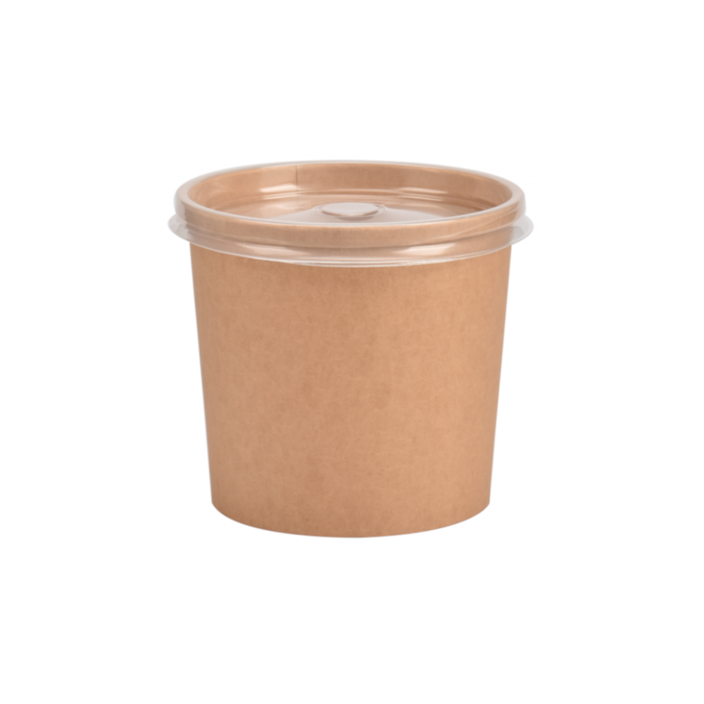 Vienkartinis indelis ECO SOUP (rudas, 360 ml., Ø7 cm., H8 cm., 50 vnt.).
