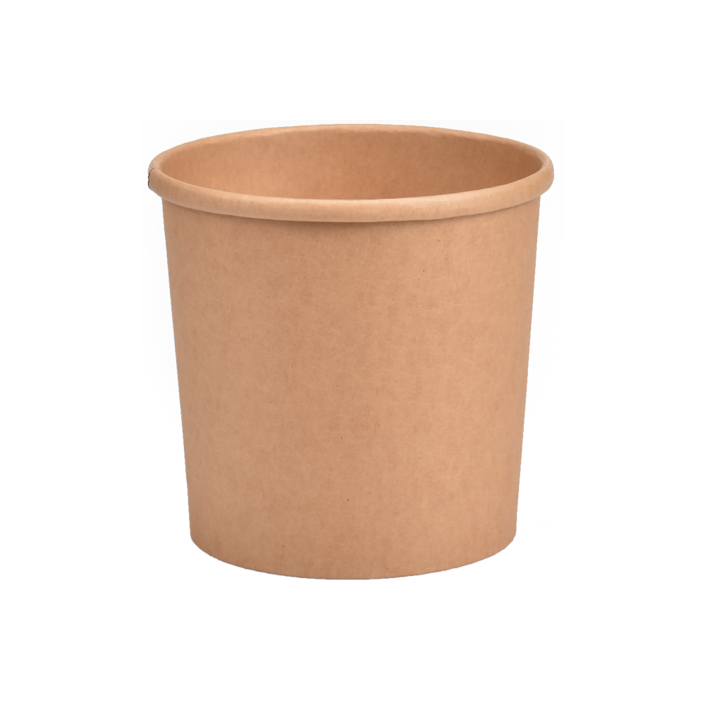 Disposable container ECO SOUP (brown, 450 ml., Ø7 cm., H10 cm., 50 pcs.)