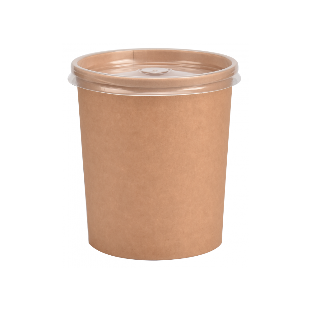 Vienkartinis indelis ECO SOUP (rudas, 760 ml., Ø9 cm., H11 cm., 50 vnt.)