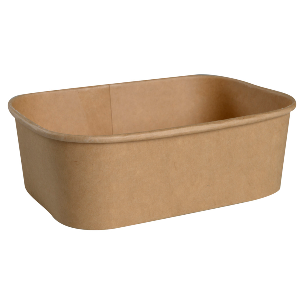 Vienkartinis indelis KRAFT keturkampis (650 ml., 50 vnt.)