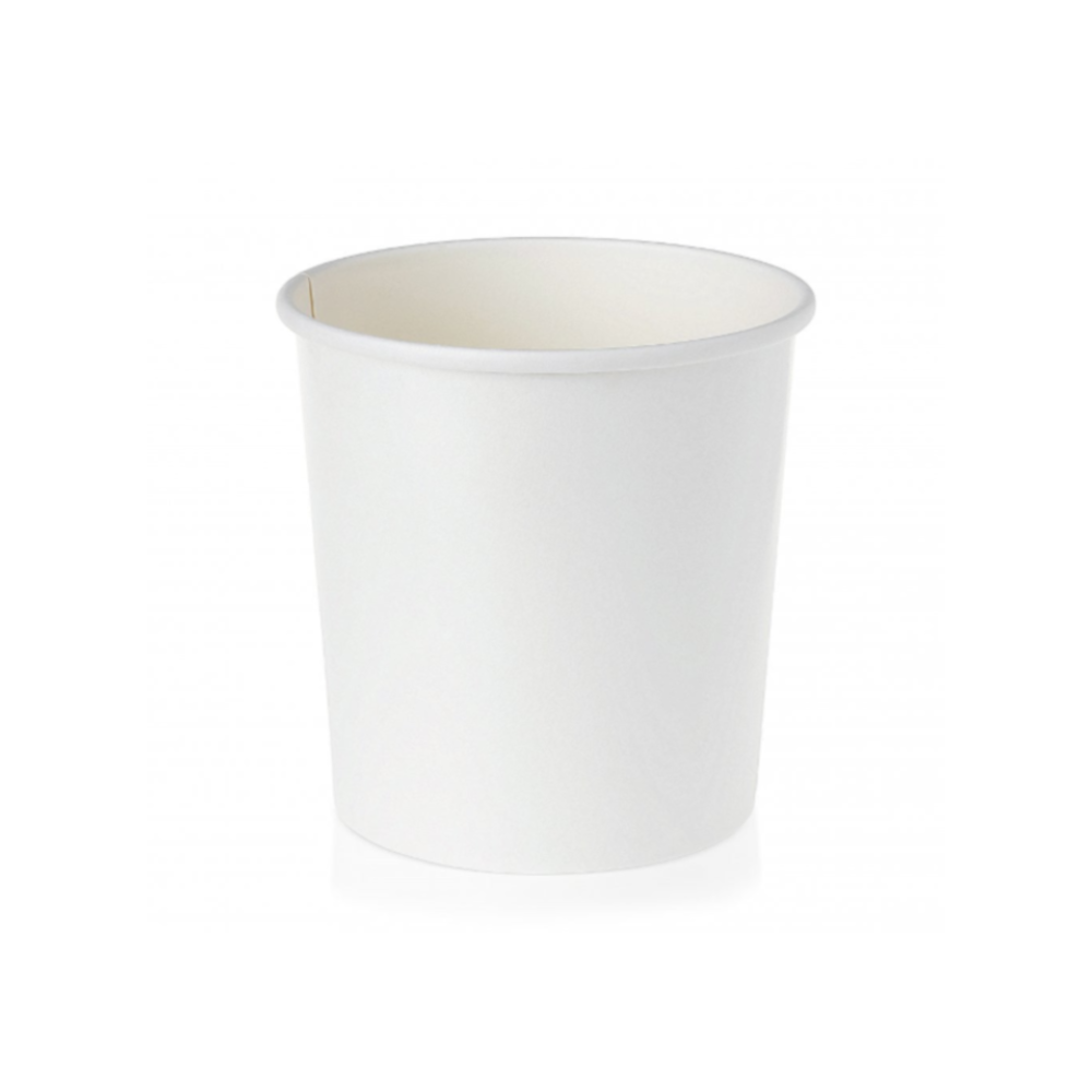 Vienkartinis indelis ECO SOUP (baltas, 360 ml., Ø7 cm., H8 cm., 50 vnt.)
