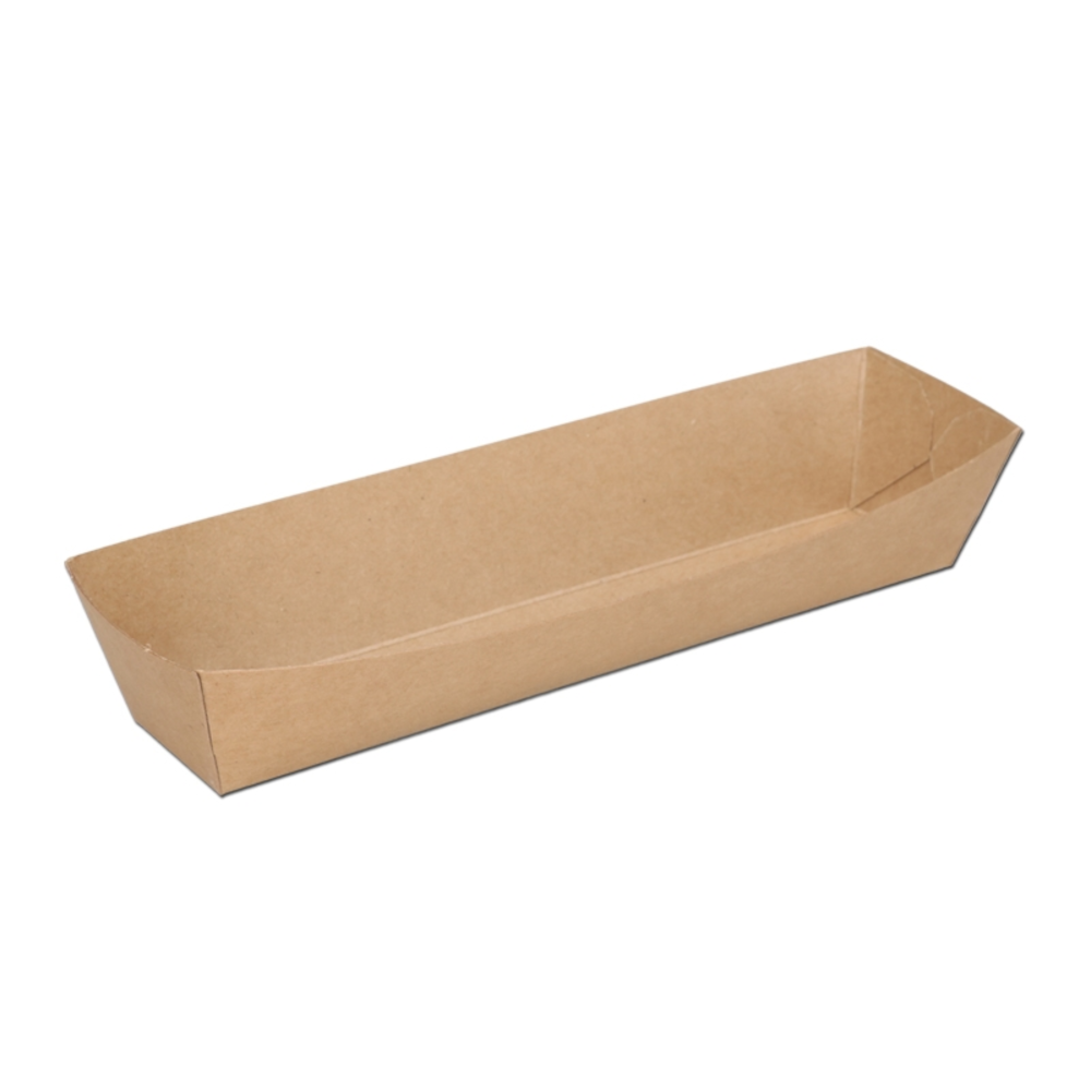 Vienkartinė lėkštė pailga KRAFT (26 x 6,3 x 3,4 cm., 125 vnt.)