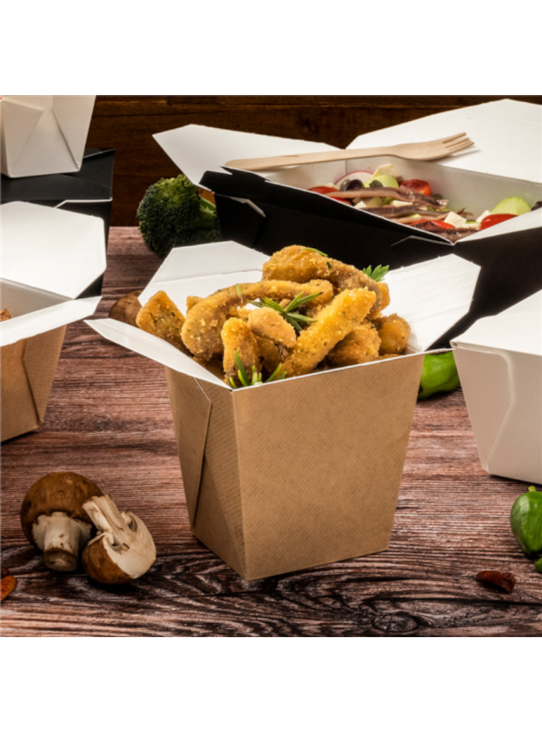 Vienkartinė dėžutė WOK THEPACK (ruda, 780 ml., 40 vnt.)