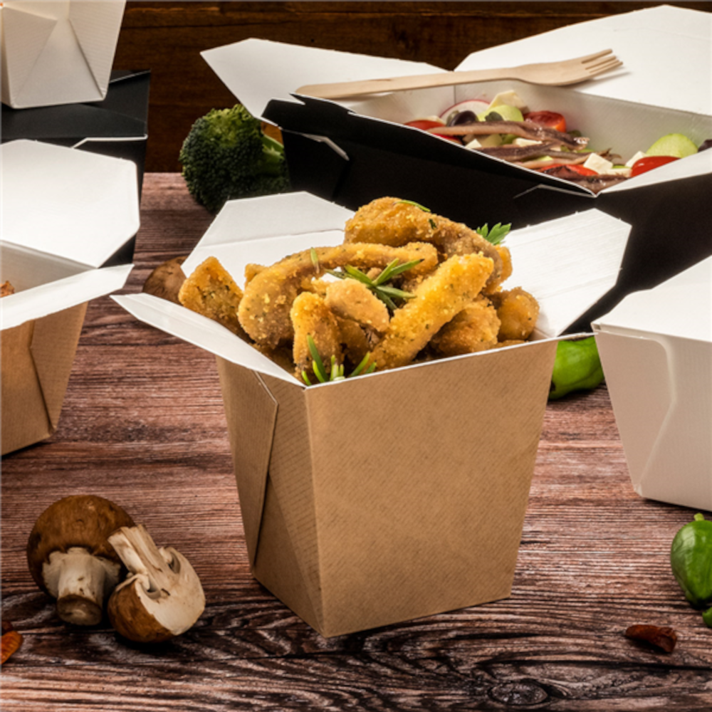 Vienkartinė dėžutė WOK THEPACK (ruda, 960 ml., 40 vnt.)