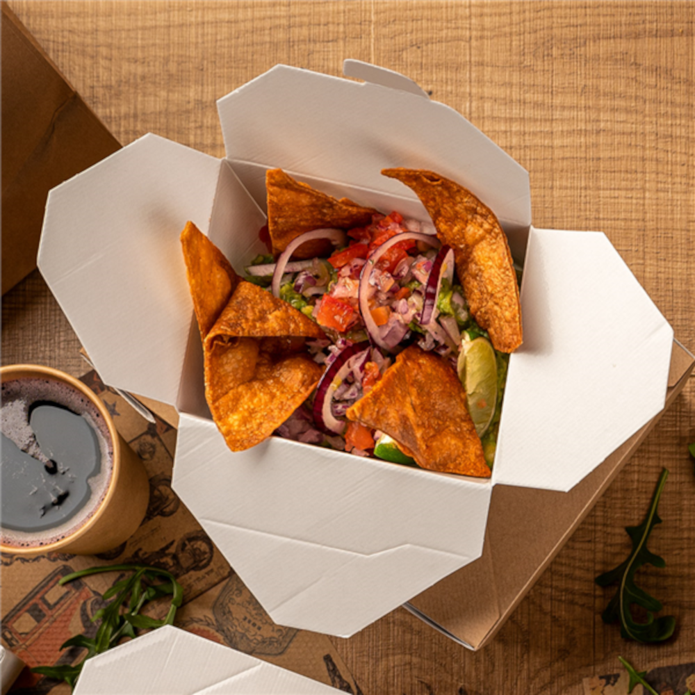 Dėžutė THEPACK AMERIKA (ruda, 1350 ml., 50 vnt.)