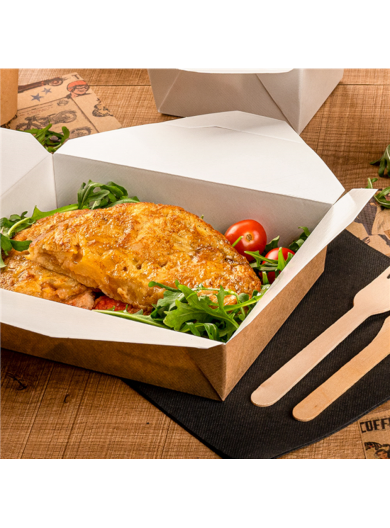 Dėžutė THEPACK AMERIKA (ruda, 2910 ml., 50 vnt.)