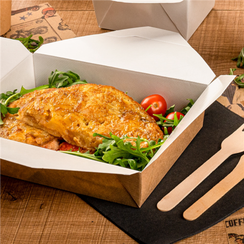 Dėžutė THEPACK AMERIKA (ruda, 2910 ml., 50 vnt.)