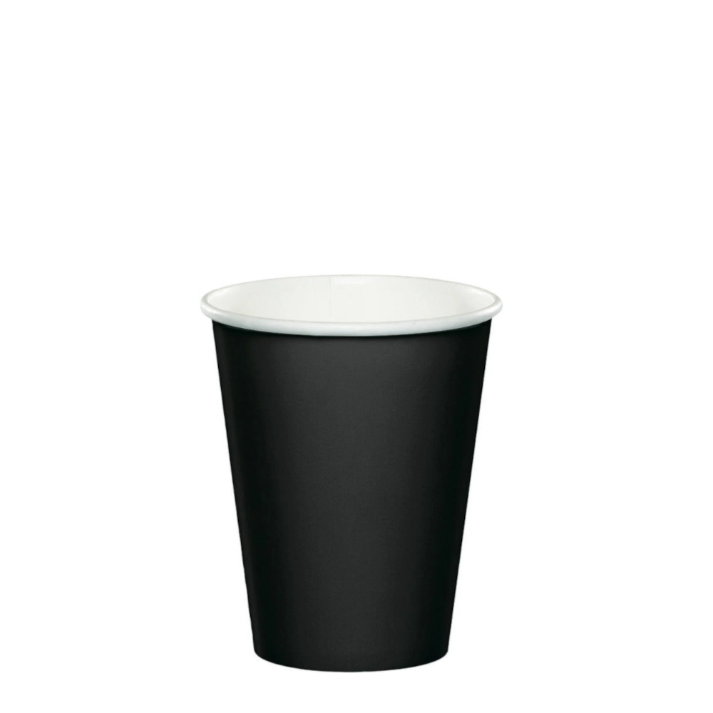 Disposable cups for coffee (black, 250 ml., 50 pcs.) Disposable cups for coffee (black, 250 ml., 50 pcs.)