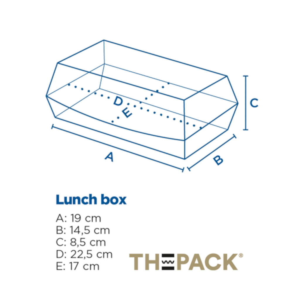 Dėžutė LUCHBOX THEPACK (ruda, 22,5 x 18 x 9 cm., 50 vnt.)