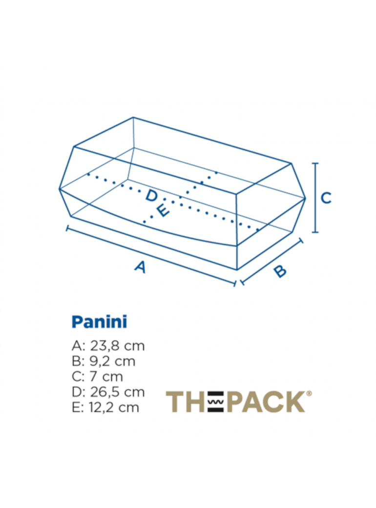 Dėžutė THEPACK PANINI (ruda, 26 x 12 x 7 cm., 50 vnt.)