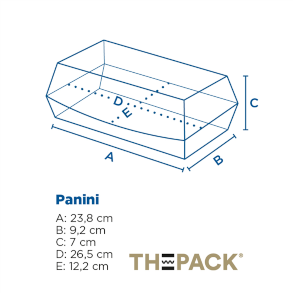 Dėžutė THEPACK PANINI (ruda, 26 x 12 x 7 cm., 50 vnt.)