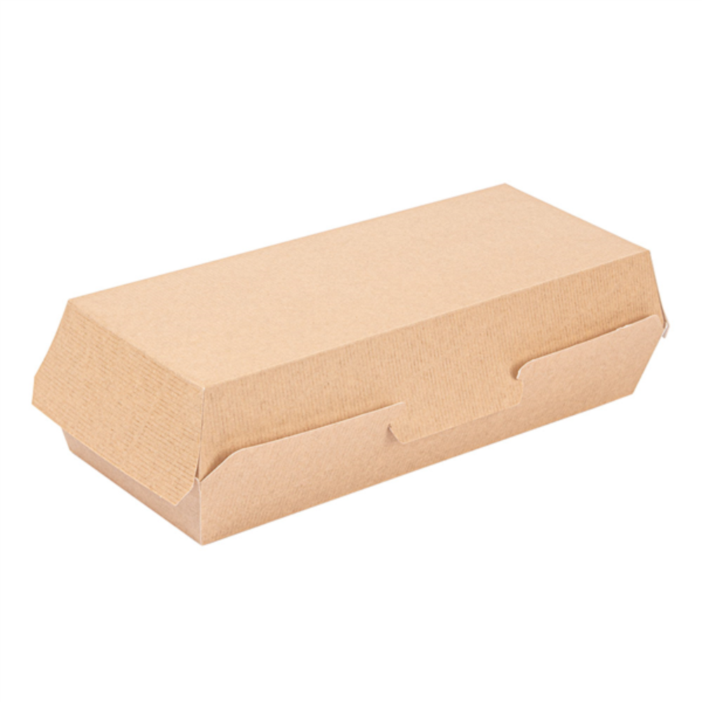 Vienkartinė dėžutė THEPACK PANINI (ruda, 26 x 12 x 7 cm., 50 vnt.)