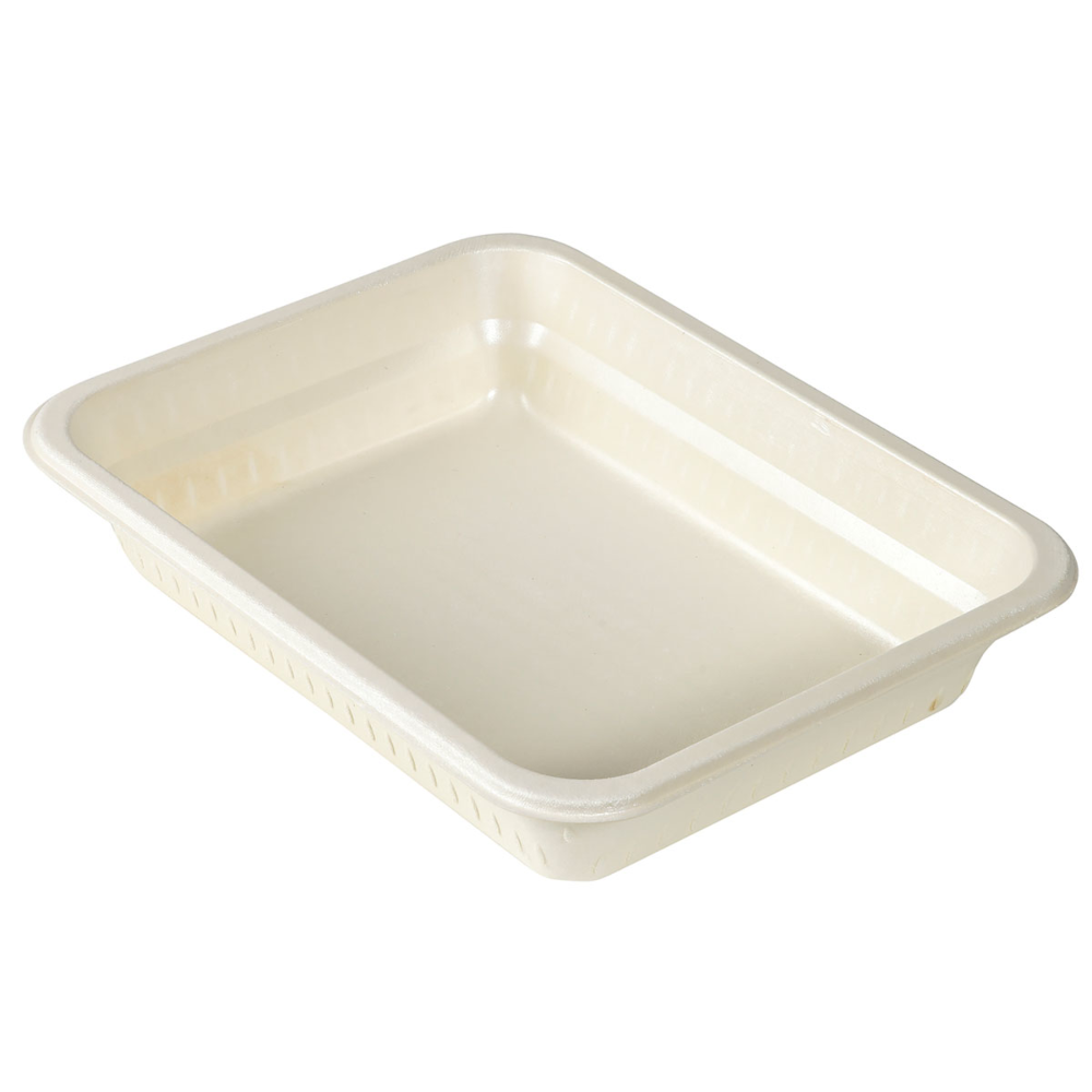 Vienkartinis indelis užlydomas iš cukranendrių (1 dalies, 227 x 178 x 45 mm., 50 vnt.) Vienkartinis indelis užlydomas iš cukranendrių (1 dalies, 227 x 178 x 45 mm., 50 vnt.)